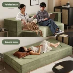 French Fabric Folding Living Room Sofas Small Apartment Compression Sofas Designer Creative Sofas for Living Room Lazy Sofa Bed - Image 4