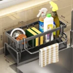 Kitchen Spice Storage Shelf with Drainage Rack, Installation Sink Organizer, Tap-Mounted Shelf for Home Kitchen Accessories - Image 4