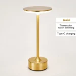 LED Table Lamp Touch Sensor Night Light USB Rechargeable Portable Bedroom Night Light Wireless Reading Lamp Restaurant Hotel Bar - Image 9