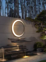 LED Outdoor Waterproof Wall lamp Villa Courtyard Balcony Wall lamp Creative Garden Moon Background Wall Light Wall Decoration - Image 5