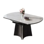 Modern Simplicity Dining Table Round Design Waterproof Living Luxury Dining Table White Extendable Living Dining Room Furniture - Image 6