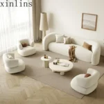 nordic living room Sofas minimalist lazy luxury europe Sofas family white salas y sofas muebles elegantes modernos Furniture - Image 3