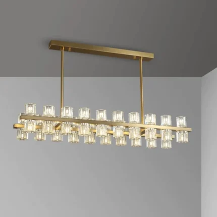 Postmodern LED pendant lamp in black stainless steel with glass shades, top and bottom light, luster for home decoration