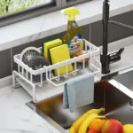 Kitchen Spice Storage Shelf with Drainage Rack, Installation Sink Organizer, Tap-Mounted Shelf for Home Kitchen Accessories - Image 5