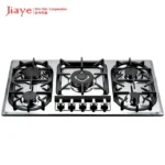 Home Kitchen Appliance Built In 5 Burners Black Stainless Steel Gas Hob Stove - Image 6