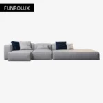 Modern fabric sofa home living room large apartment Nordic modern simple large living room high-end entry Lux sofa - Image 2