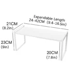 Kitchen Storage Rack under the Sink, Layered Shelf in the Cabinet, Countertop, Extendable Cabinet, Dish Storage Rack for Home Use - Image 7