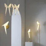 LED Bird floor lamp Standing lamp Living room Bedroom Studio stand up Desk lamp Studing Reading origami light